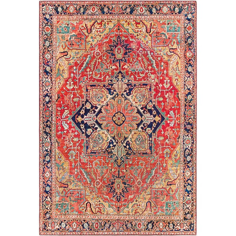 Livabliss Alfons Red Doormat 2 ft. x 4 ft. Area Rug S00161041124
