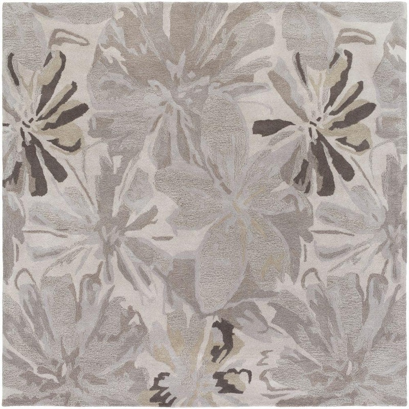 Livabliss Amaranthus Gray 6 ft. x 6 ft. Square Indoor Area Rug S00151003976