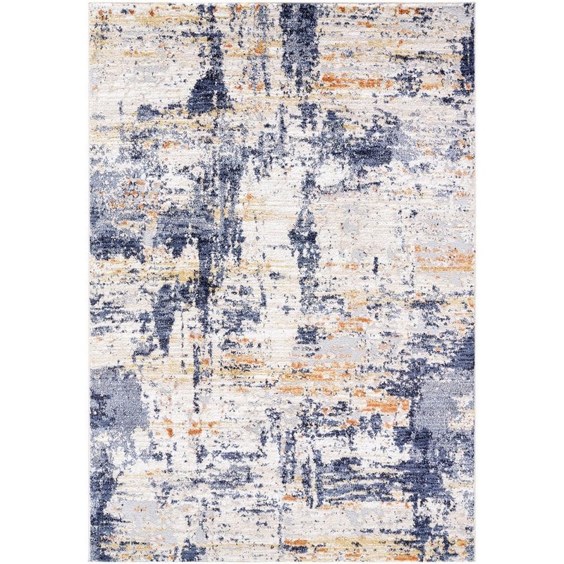 Livabliss Andorra Plus Beige/Blue 8 ft. x 10 ft. Modern Indoor Area Rug ARP2320-71010