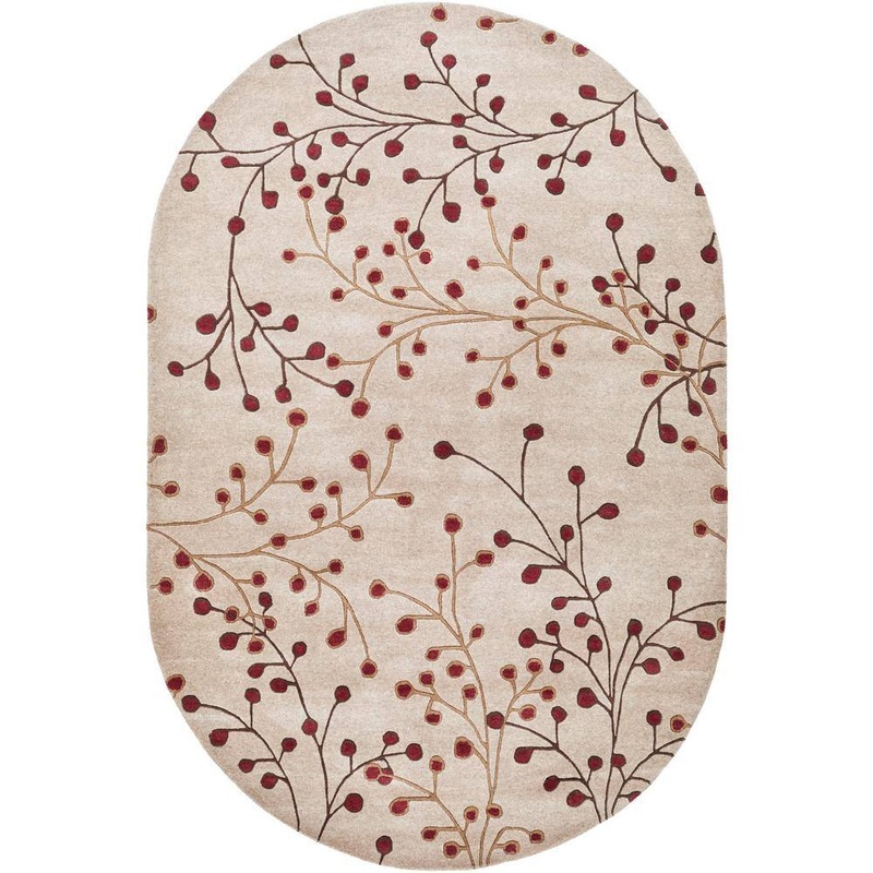 Livabliss Bari Cream 6 ft. x 9 ft. Oval Area Rug Bari2-69OV