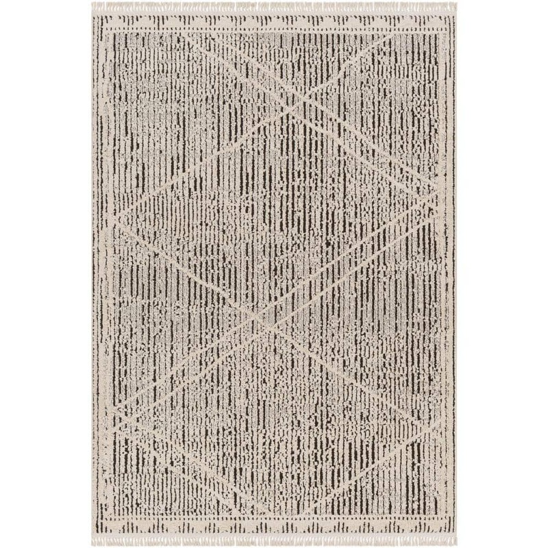 Livabliss Berlin Black/Gray 8 ft. x 10 ft. Graphic Indoor Area Rug S00161067059