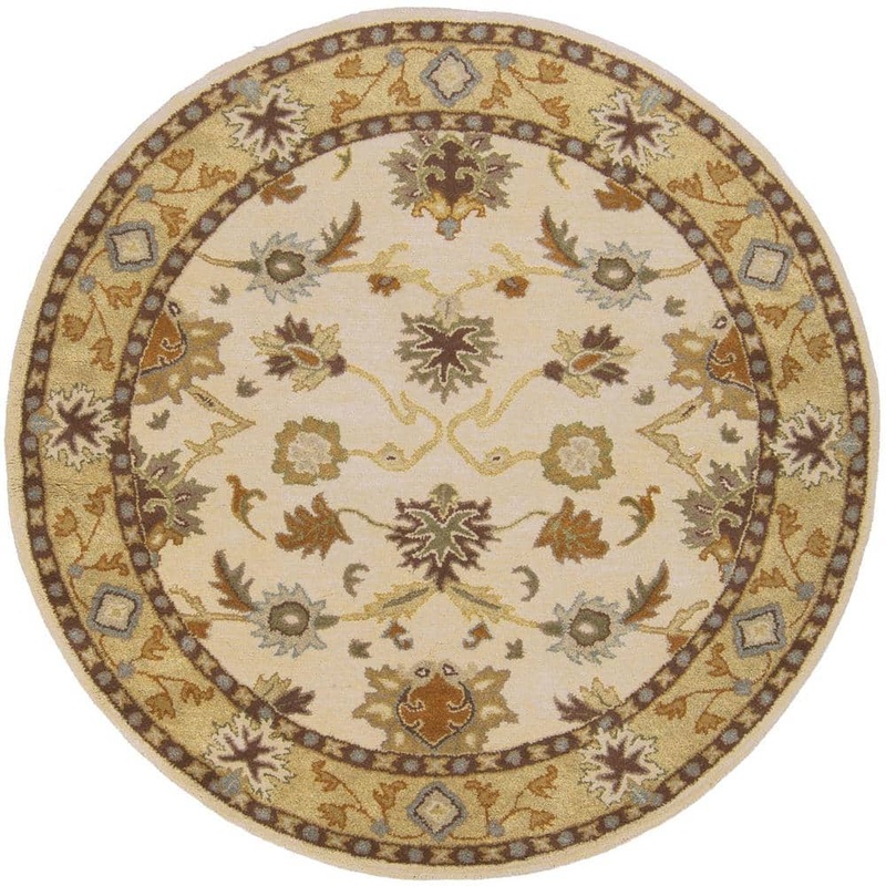Livabliss Cicero Ivory 4 ft. x 4 ft. Round Indoor Area Rug S00151006242