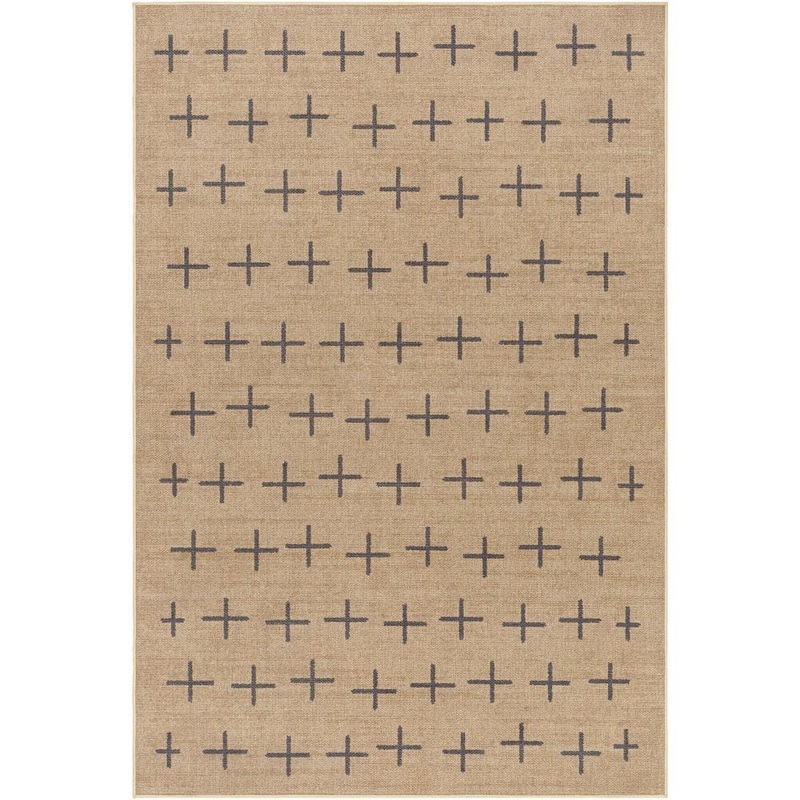 Livabliss Ez Jute Brown/Black 2 ft. x 3 ft. Machine-Washable Rug EZT2308-23