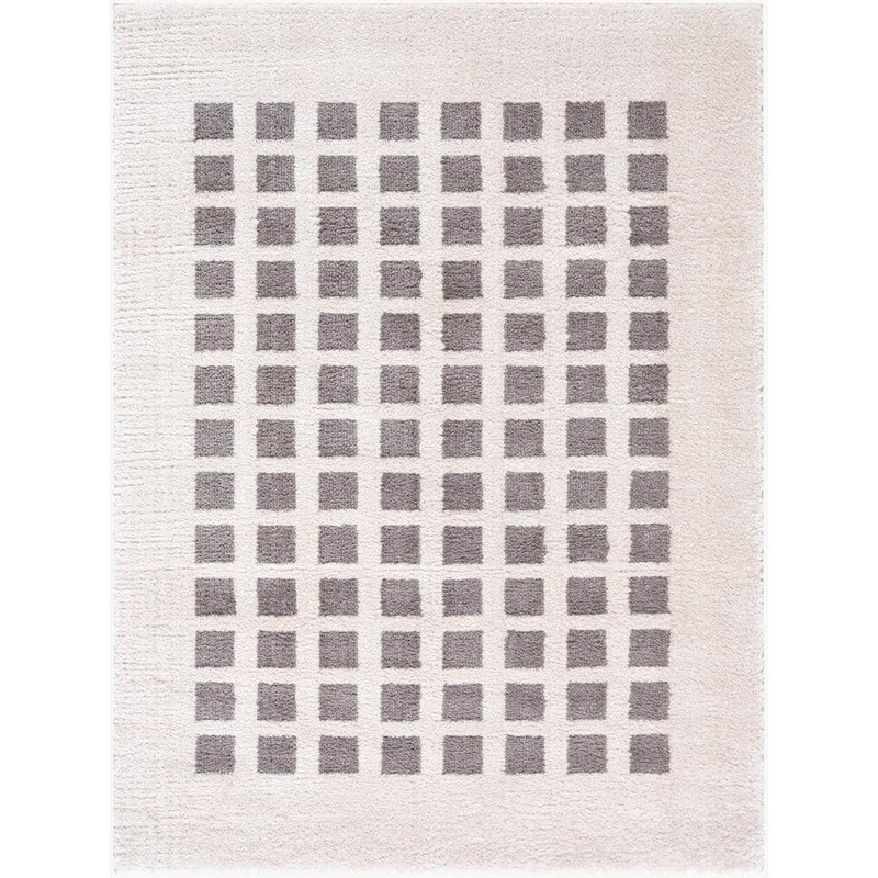 Livabliss Fossay Shag Black 7 ft. x 9 ft. Modern Indoor Area Rug FSG2321-679