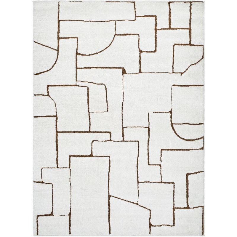 Livabliss Freud Ivory Modern 8 ft. x 10 ft. Indoor Area Rug FEU2330-71010