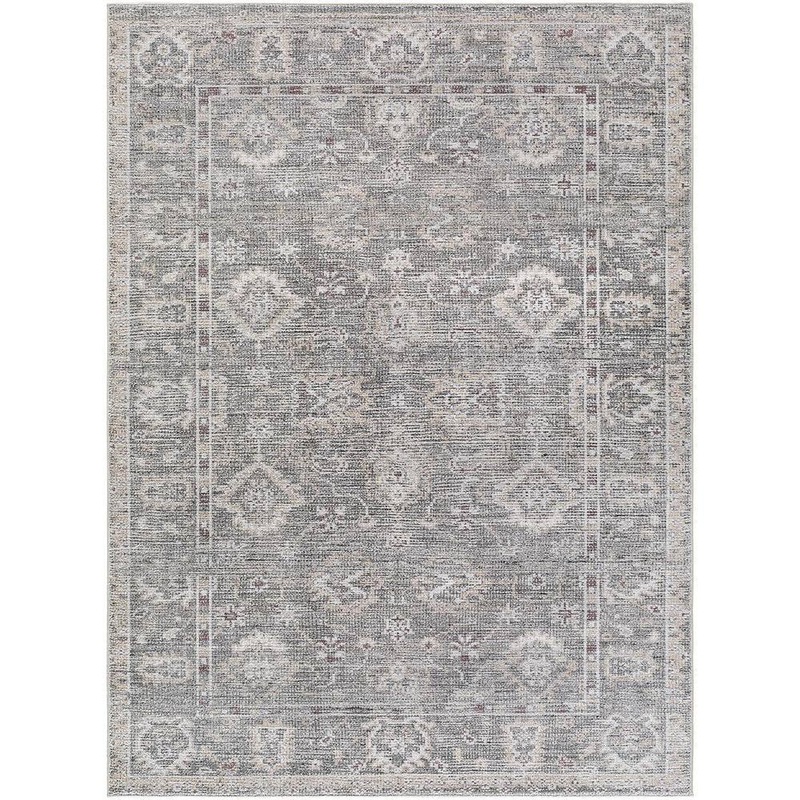 Livabliss Galey Alix x Livabliss Collins Avenue I Vintage Oushak Area Rug, 2’1 in. x 3’9 in. (2′ x 4′), Light Grey GACA2300-2745