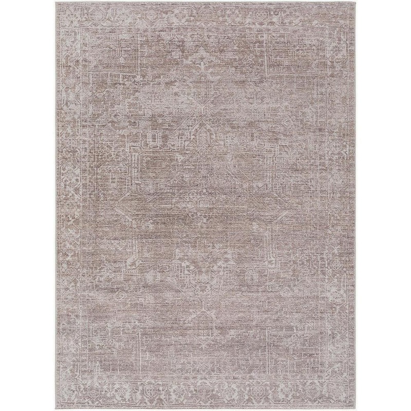 Livabliss Galey Alix x Livabliss Collins Avenue VI Vintage Medallion Area Rug, 9’11 in. x 14′ (10′ x 14′), Light Brown GACA2305-91114
