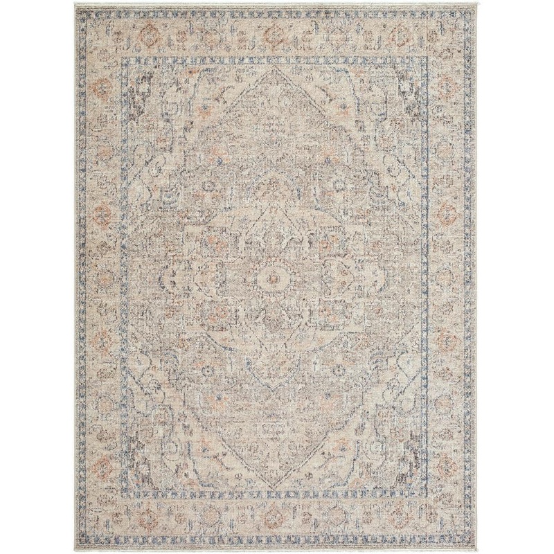 Livabliss Galey Alix x Livabliss Maria Elena I Vintage Medallion Area Rug, 6’4 in. x 9′ (6′ x 9′), Taupe GADA2300-649