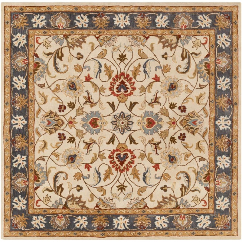 Livabliss John Gold 8 ft. x 8 ft. Square Area Rug S00151007288