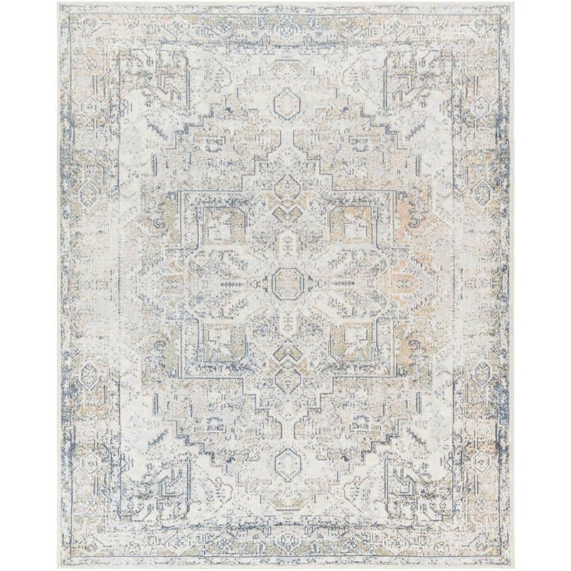Livabliss Lillian Charcoal/Light Brown 8 ft. x 10 ft. Medallion Machine-Washable Indoor Area Rug LLL2301-710102