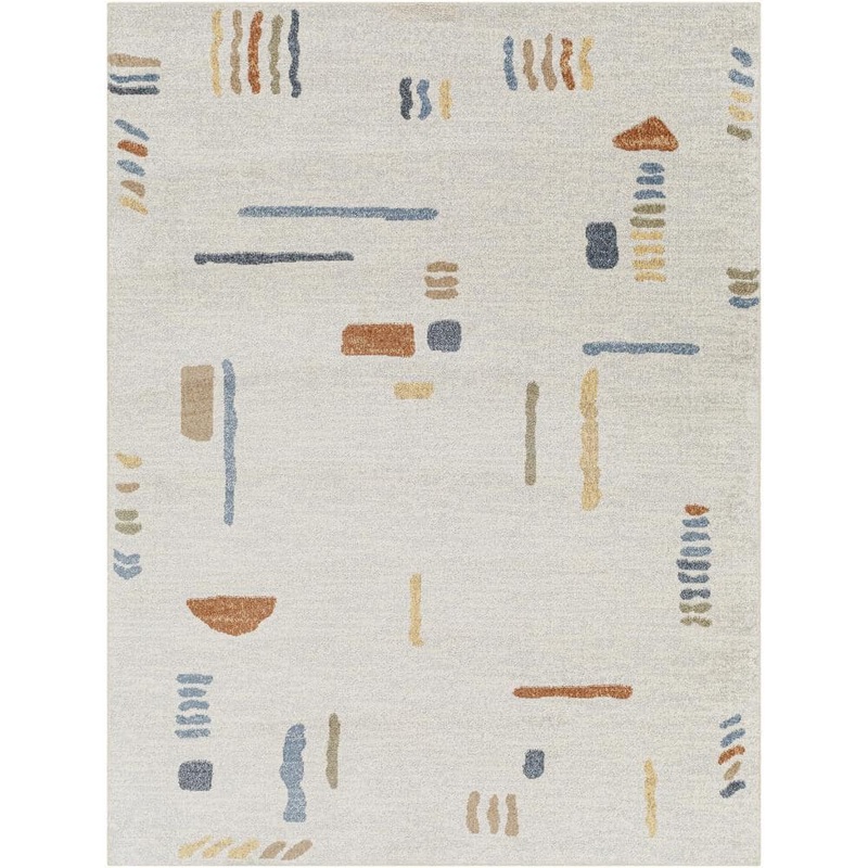 Livabliss Lillian Light Grey/Multi 5 ft. x 7 ft. Indoor Machine-Washable Area Rug S00161064562