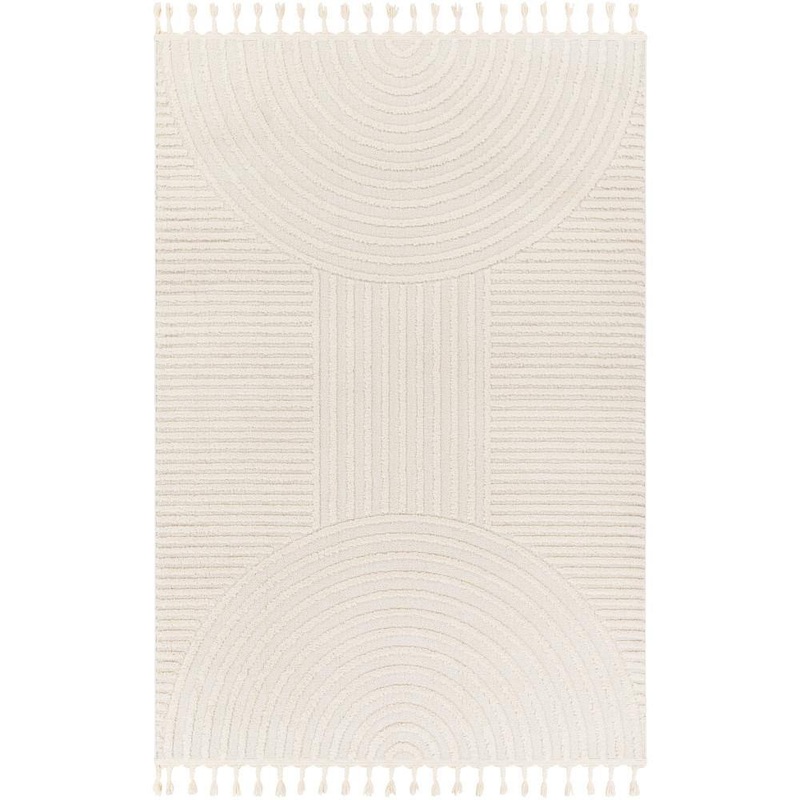 Livabliss Nora Light Gray/Cream Doormat 3 ft. x 5 ft. Geometric Indoor Area Rug NOA2309-31157