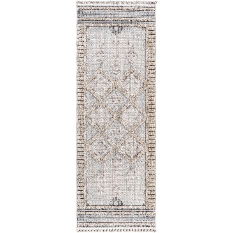 Livabliss Pearson Gray/Beige Tribal 3 ft. x 7 ft. Indoor Runner Area Rug S00161056698