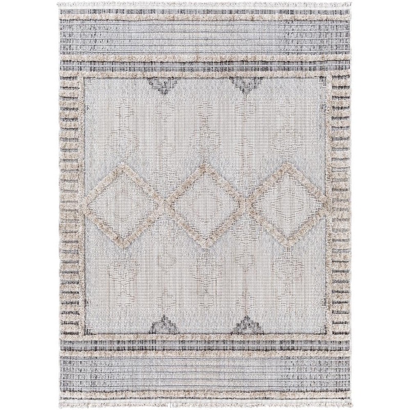 Livabliss Pearson Gray/Beige Tribal 5 ft. x 7 ft. Indoor Area Rug S00161056699