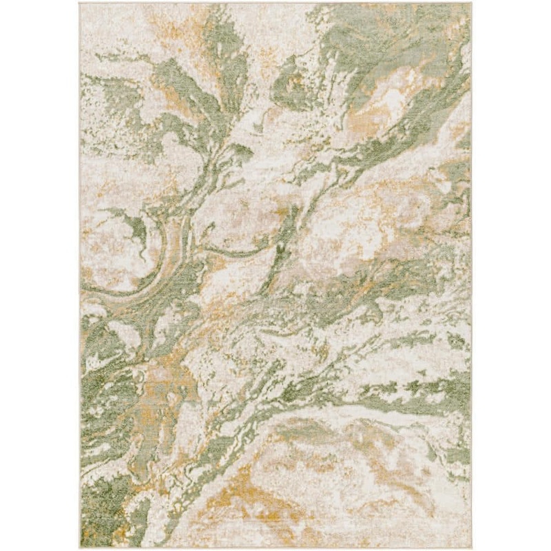 Livabliss San Francisco Green Abstract 7 ft. x 9 ft. Indoor Area Rug SFO2316-679