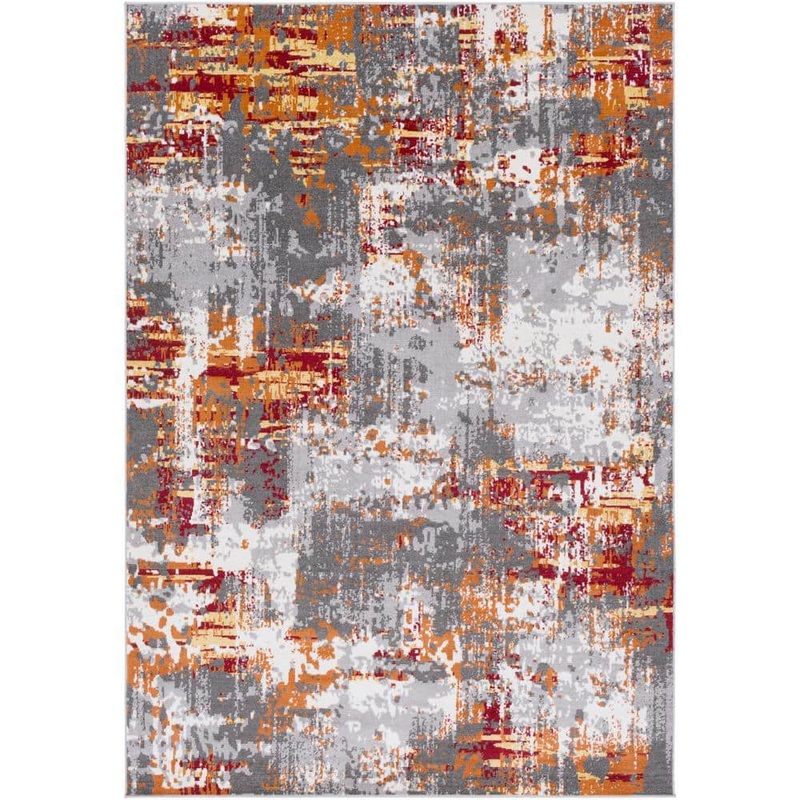 Livabliss Arboleas Burnt Orange 8 ft. x 10 ft. Modern Area Rug S00151070605