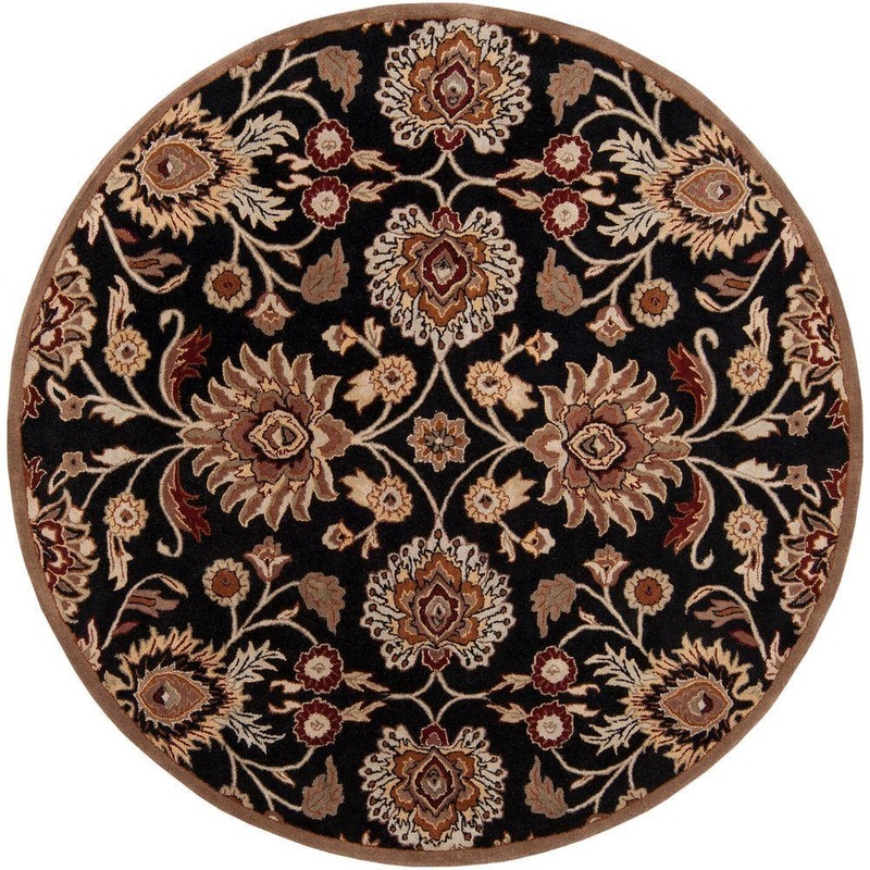 Livabliss Artes Maroon 6 ft. x 6 ft. Round Area Rug Cristal-6RD