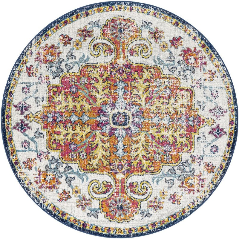 Livabliss Demeter Ivory 6 ft. Round Indoor Area Rug S00161039330