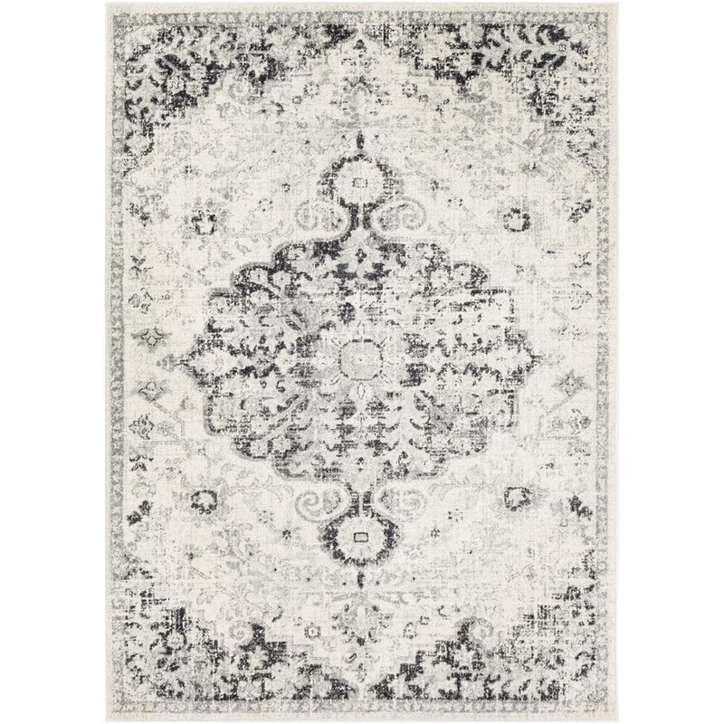 Livabliss Demeter Light Gray/Charcoal 9 ft. 3 in. x 12 ft. 6 in. Oriental Area Rug S00151078769