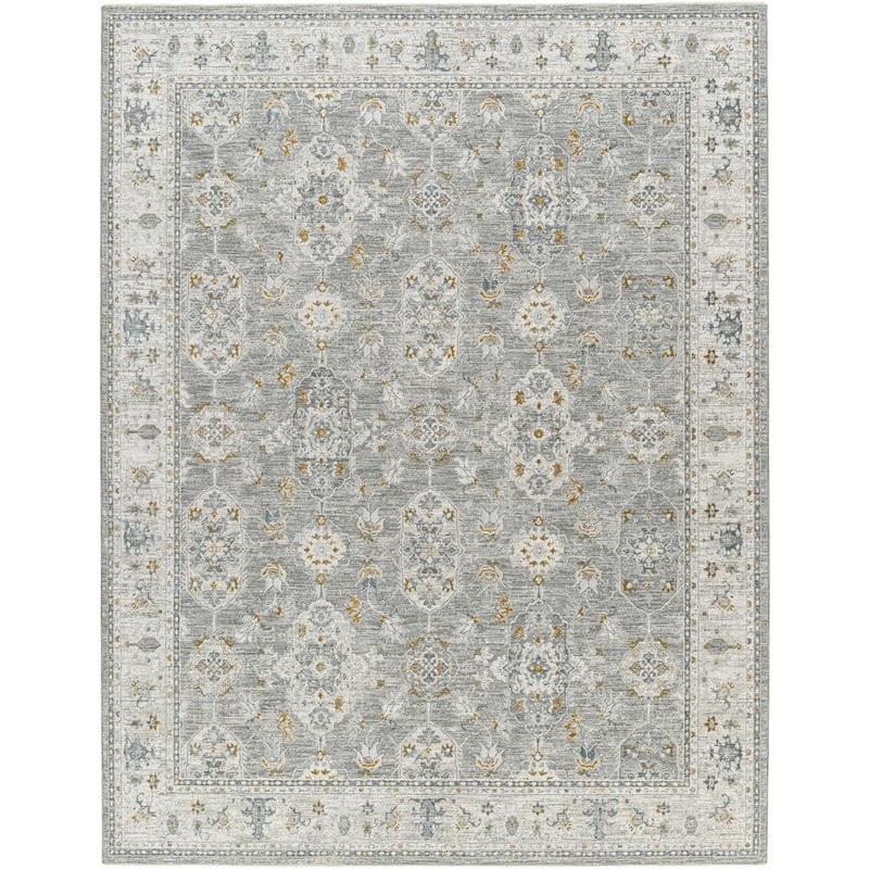Livabliss Dresden Gray Traditional 9 ft. x 12 ft. Indoor Area Rug DRE2324-9122