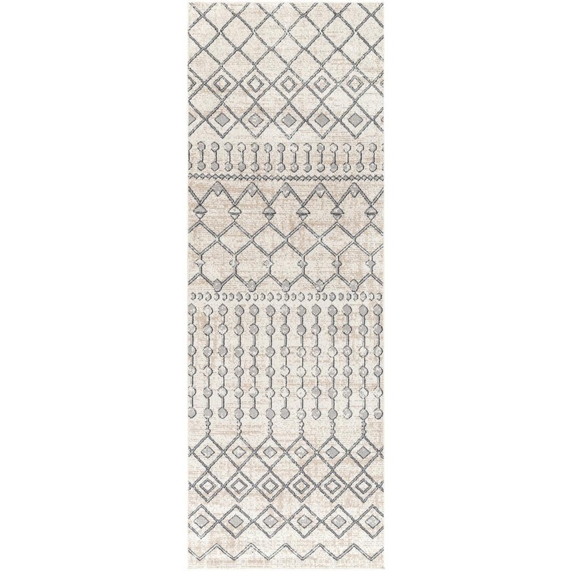 Livabliss Eastman Light Grey 3 ft. x 7 ft. Indoor Machine-Washable Area Rug S00161053055
