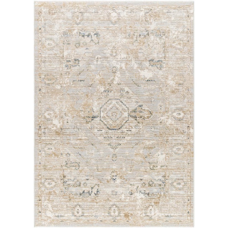 Livabliss Edmonton Light Gray Medallion 5 ft. x 7 ft. Indoor Area Rug EDO2302-537