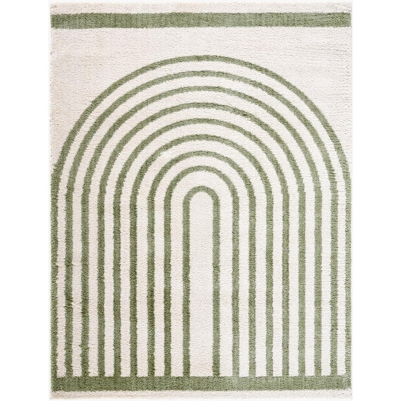 Livabliss Fossay Shag Green 8 ft. x 10 ft. Modern Indoor Area Rug FSG2312-71010