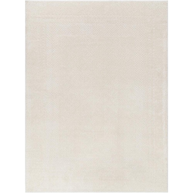 Livabliss Freud Cream 5 ft. x 7 ft. Border Indoor Area Rug FEU2321-537