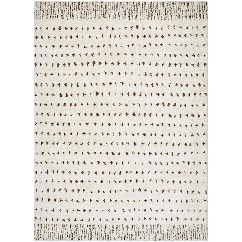 Livabliss Freud Ivory Modern 5 ft. x 7 ft. Indoor Area Rug FEU2329-537