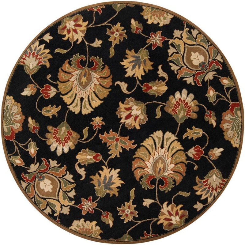 Livabliss John Black 8 ft. Round Area Rug JHN1027-8RD