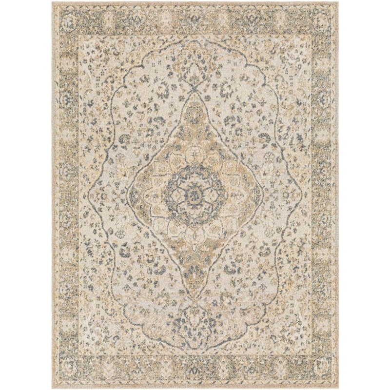 Livabliss Lillian Ivory/Blue 7 ft. x 9 ft. Indoor Machine-Washable Area Rug S00161064635