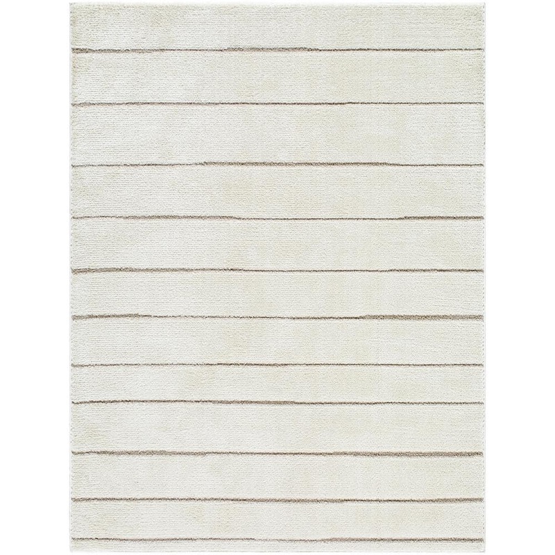 Livabliss Livabliss x Our PNW Home Cascade Ivory/Taupe 5 ft. x 7 ft. Striped Global Indoor Area Rug PNWCS2303-537