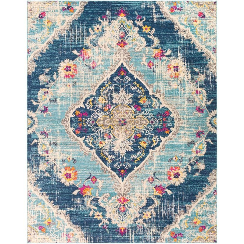 Livabliss Marisol Blue 7 ft. 10 in. x 10 ft. Medallion Area Rug S00161030192