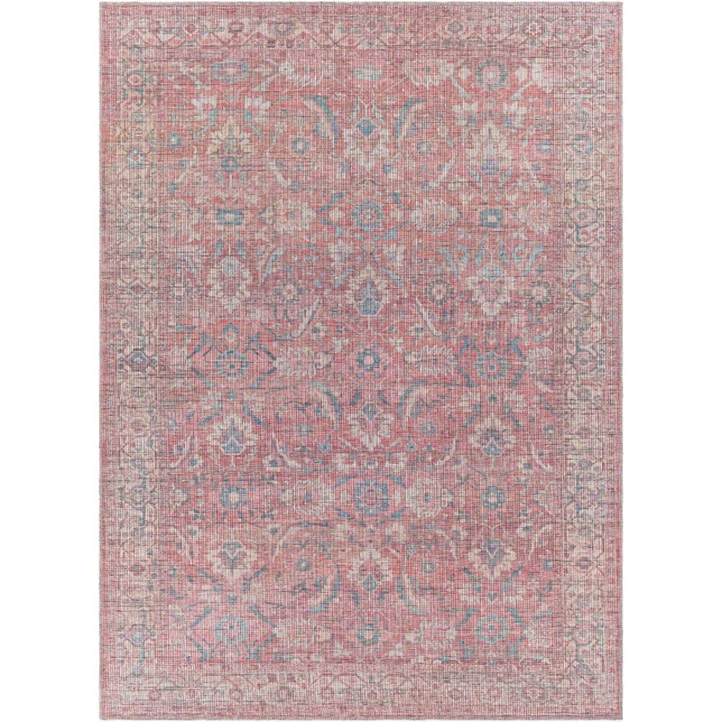 Livabliss Noranda Rust 3 ft. x 10 ft. Indoor Machine-Washable Area Rug S00161051379