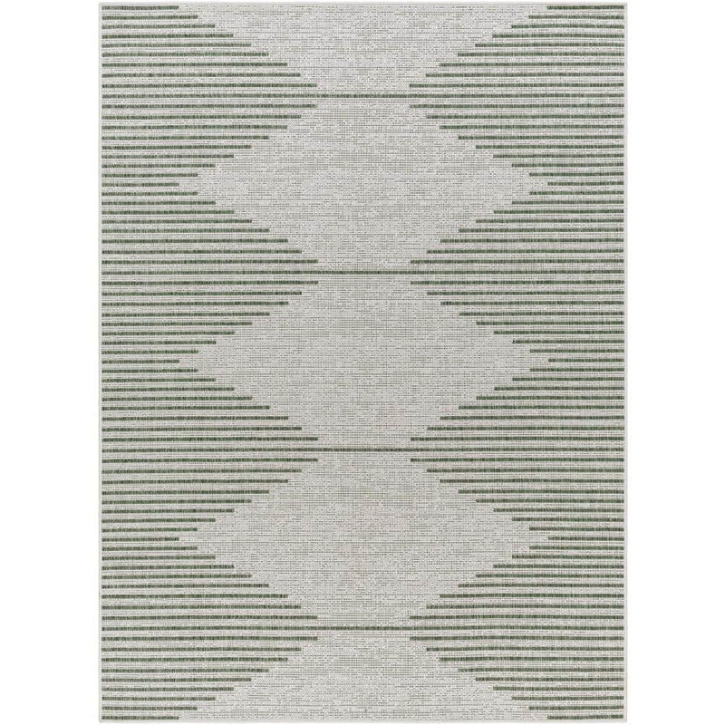 Livabliss Peroti Green Diamond 4 ft. x 6 ft. Indoor/Outdoor Area Rug S00161074370
