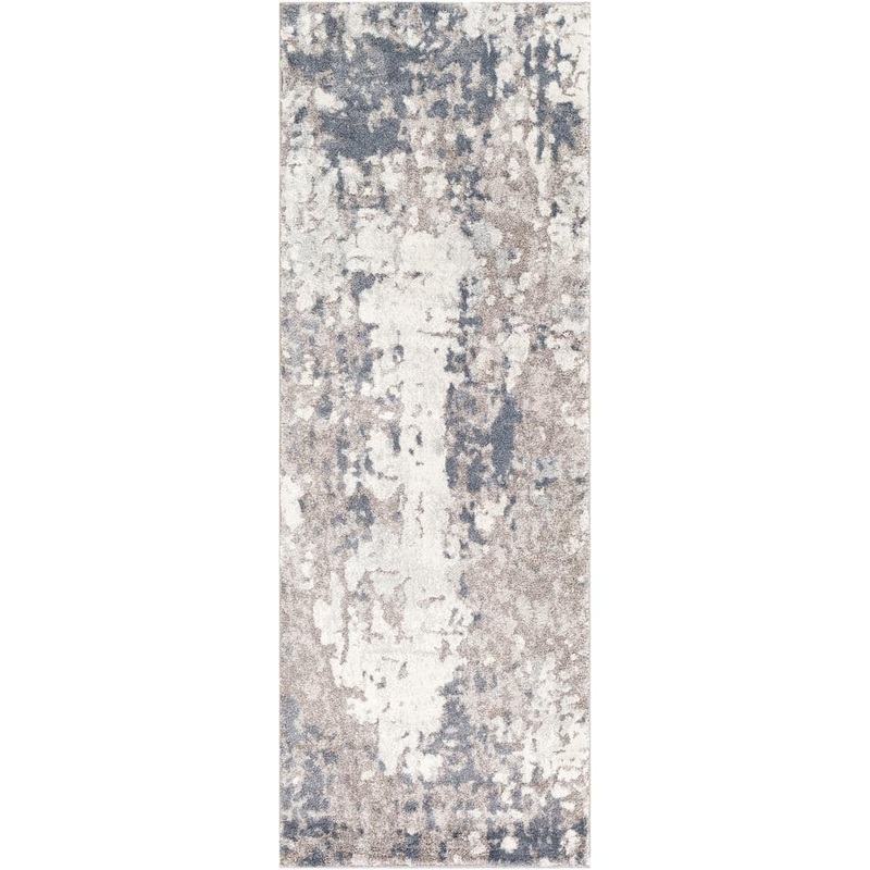 Livabliss Safira Gray 2 ft. 7 in. x 7 ft. 3 in. Runner Rug Abstract S00161022389