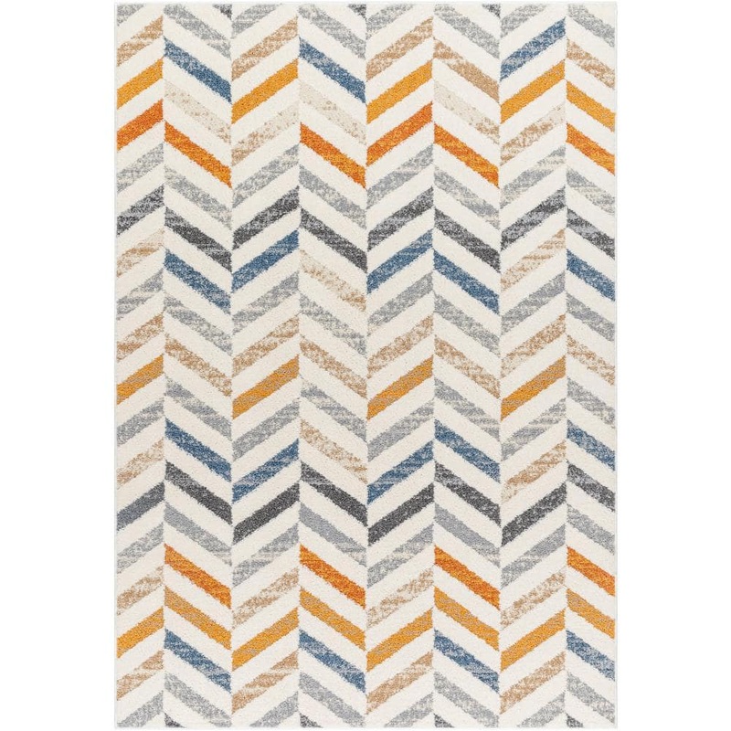 Livabliss Valet Ivory/Multi Geometric 5 ft. x 7 ft. Indoor Area Rug VAT2300-537