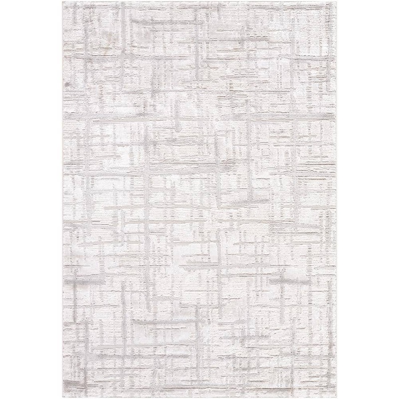 Livabliss Wolly Ivory/Gray Modern 5 ft. x 7 ft. Indoor Area Rug WOY2303-537