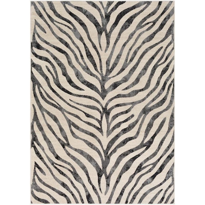 Livabliss Astvin Black Doormat 2 ft. x 3 ft. Animal Print Area Rug S00161009717