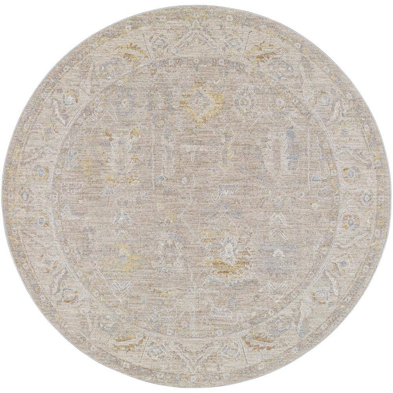 Livabliss Avant Garde Brown Traditional 7 ft. Round ft. Indoor Area Rug AVT2379-67RD