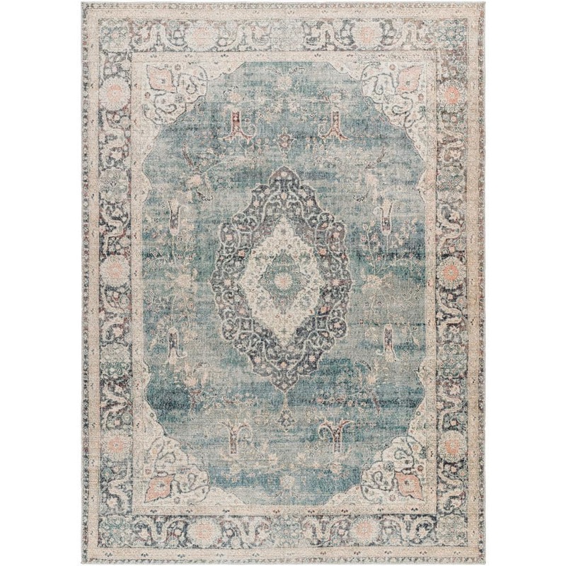 Livabliss Becki Owens Marlene Blue/Cream Medallion 7 ft. x 9 ft. Indoor Area Rug BOMN2300-679