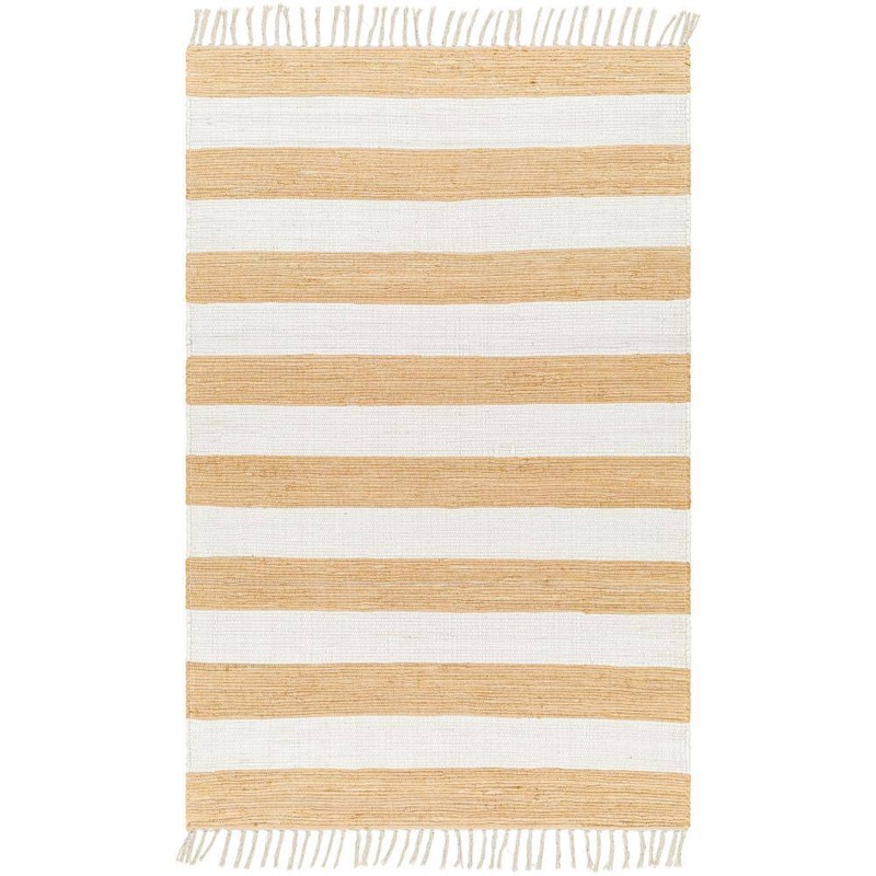 Livabliss Cotone Mustard 5 ft. x 8 ft. Striped Indoor Area Rug S00161072711