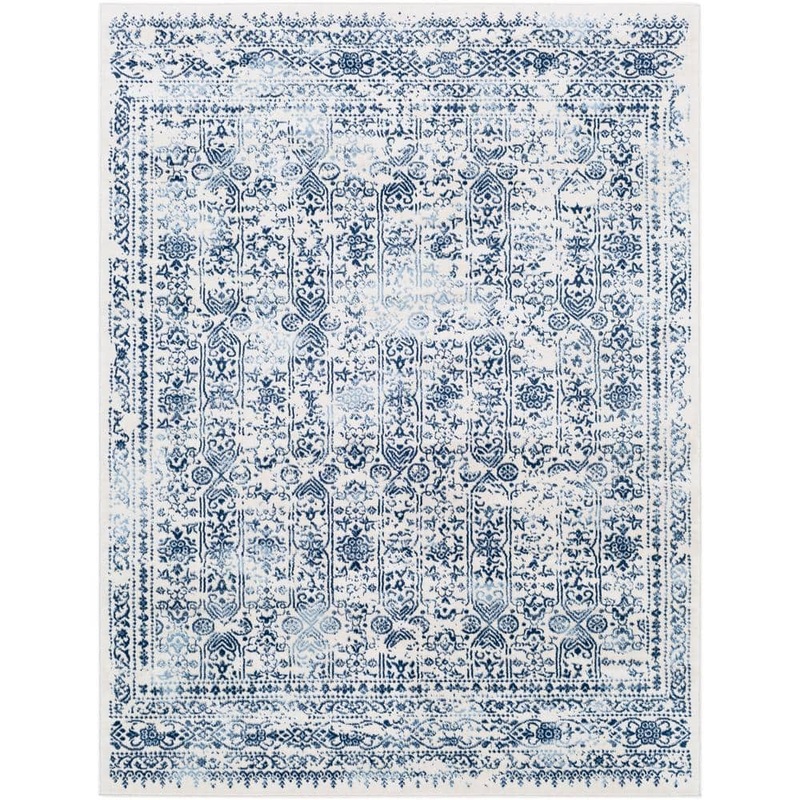 Livabliss Errol Dark Blue 9 ft. x 12 ft. 3 in. Oriental Distressed Area Rug S00161021602