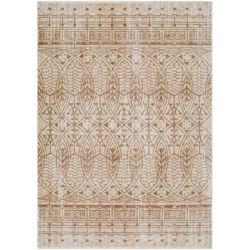 Livabliss Frank Lloyd Wright Foundation x Livabliss Usonia Brown/White Geometric 8 ft. x 10 ft. Indoor Area Rug USO2305-71010