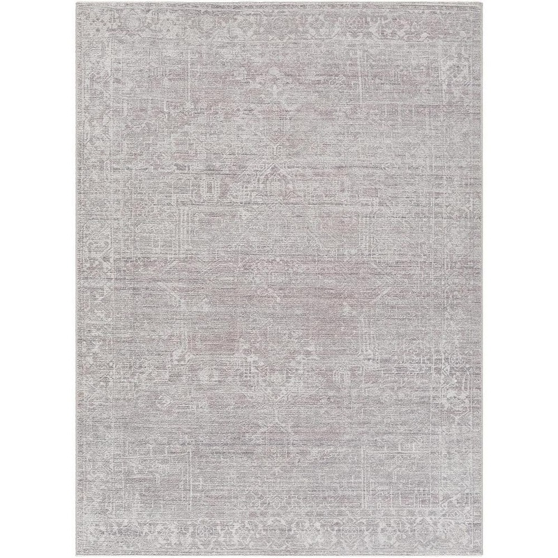 Livabliss Galey Alix x Livabliss Collins Avenue VIII Vintage Medallion Area Rug, 7’9 in. x 10′ (8′ x 10′), Medium Gray/Ivory GACA2307-7910