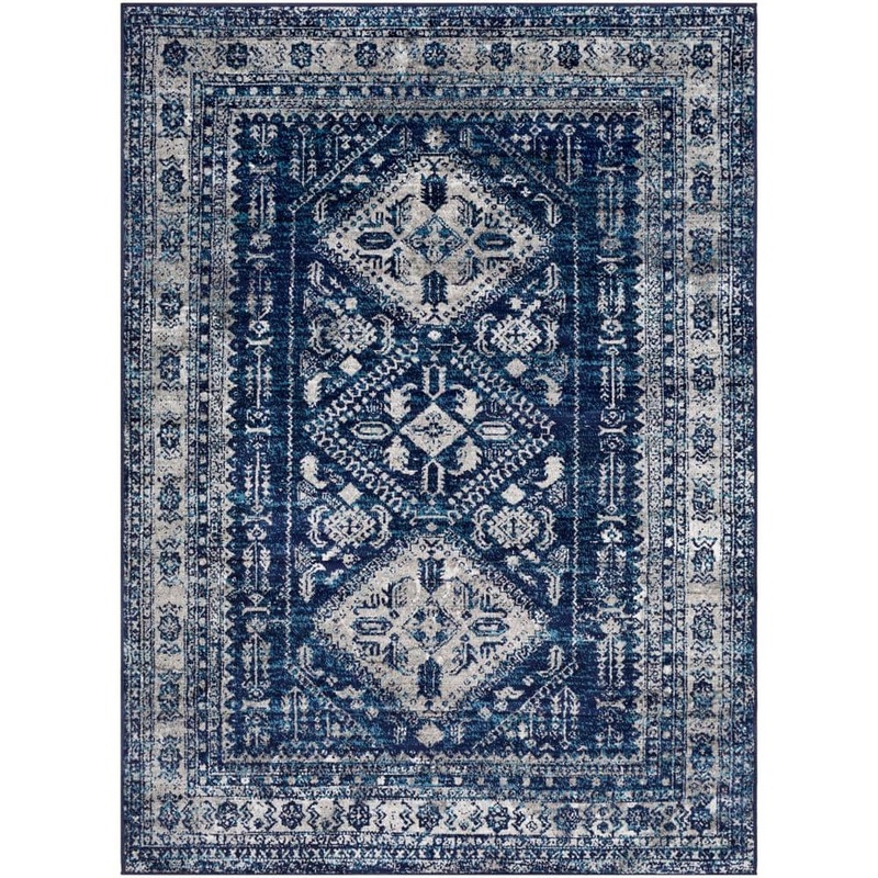 Livabliss Havana Navy 5 ft. 3 in. x 7 ft. 3 in. Oriental Area Rug S00151079169