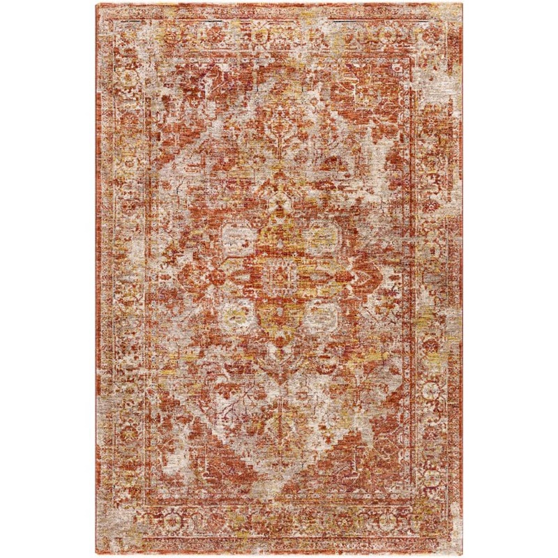 Livabliss Jessop Burnt Orange Medallion 5 ft. x 7 ft. Indoor Area Rug S00161032582