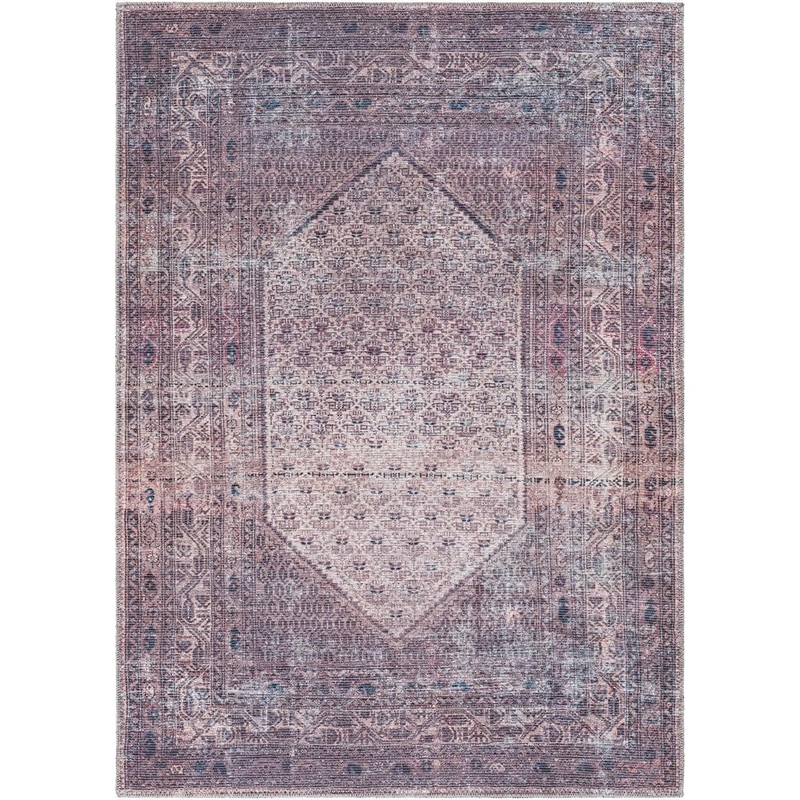 Livabliss Kiera Old Lavender 8 ft. x 10 ft. Traditional Indoor Machine-Washable Area Rug S00161052464