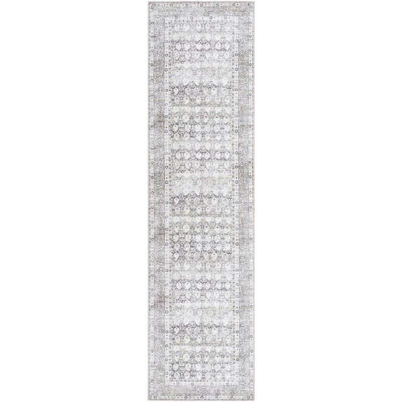 Livabliss Lorelai Ivory/Brown Traditional 3 ft. x 7 ft. Indoor Machine-Washable Area Rug VVLO2300-2773