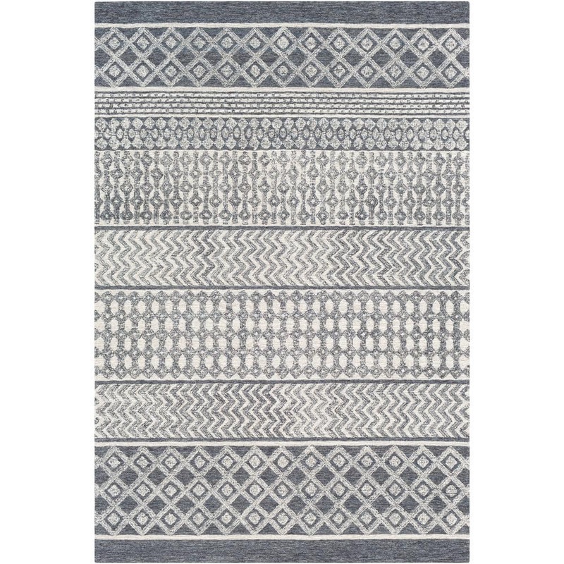 Livabliss Maroc Dark Grey Global 10 ft. x 14 ft. Indoor Area Rug MAR2305-1014